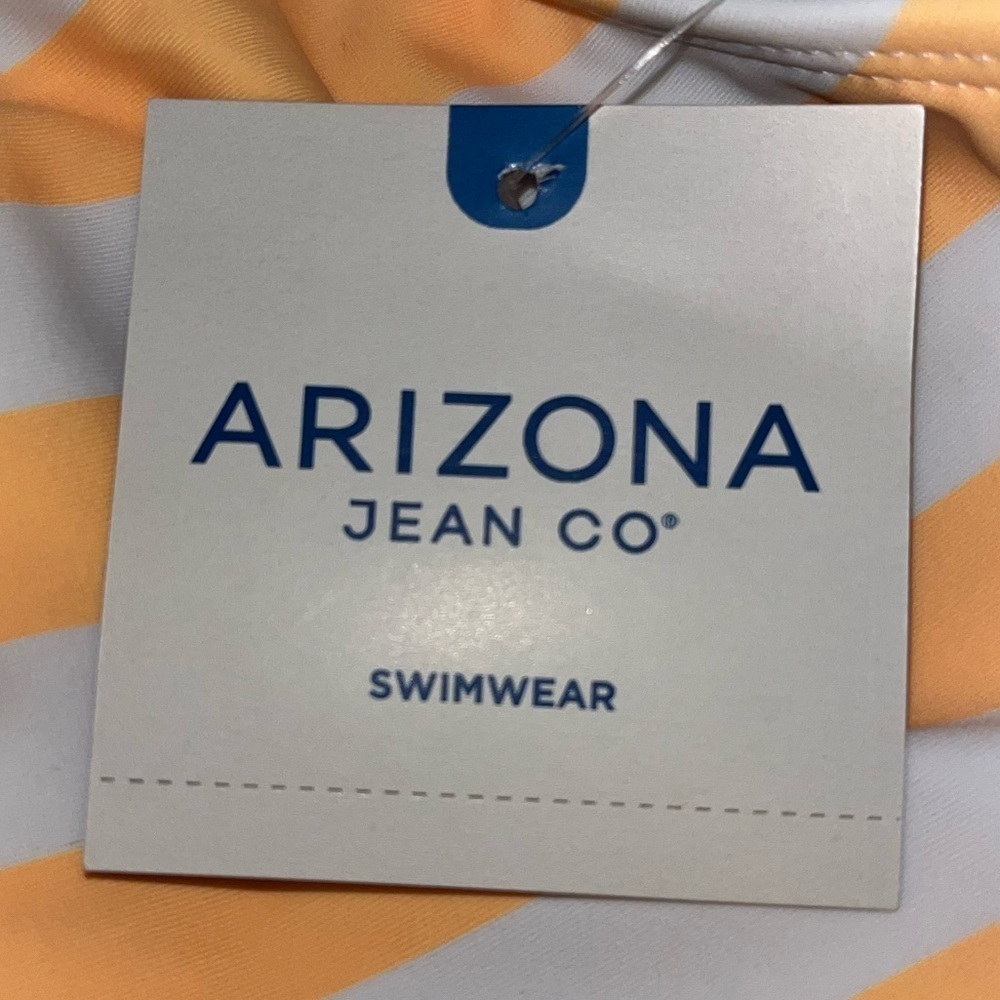 Arizona yellow and Floral Striped One Piece Swimsuit - Picture 4 of 6